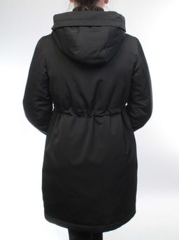 18602 BLACK Пальто демисезонное женское (100 гр. синтепон)