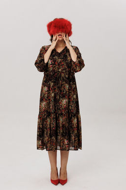 Платье ANELLI 1805 шоколадная виола  фото 4