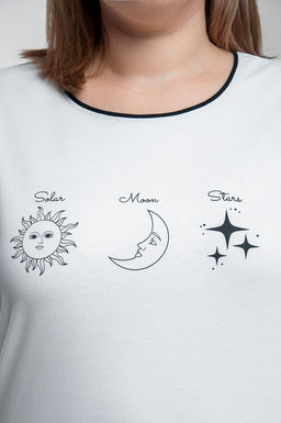 Арт. 10102 Пижама с брюками 44-54 (6 шт) Цвет:верх-белый,низ-темно-синий