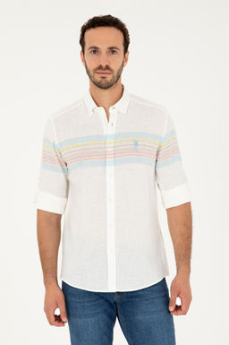 Мужская мятная рубашка с длинным рукавом Неожиданная скидка в корзине