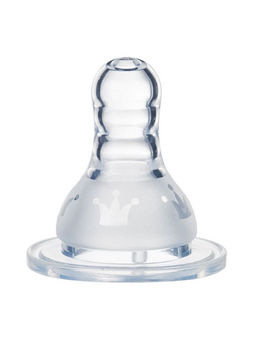 Соска на бутылочку M&B «Корона», антиколиковая, классическое горло, от 6 мес., быстрый поток, 2+1 шт