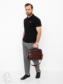 Портфель мужской кожаный 7807-4 brown Fuzhinino