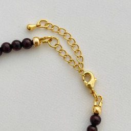 Браслет из Граната, Пирита и Обсидиана 17 см +