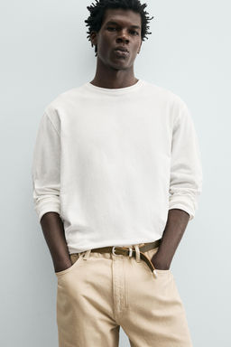 CAMISETA LIGHTWEIGHT MANGA LARGA / Blanco - Zara фото 5