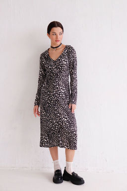 11437 Платье чёрно-серое