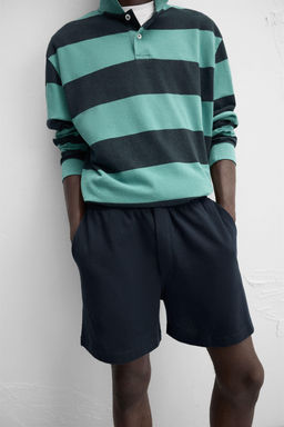 TEXTURED RELAXED FIT BERMUDA SHORTS - Zara фото 14