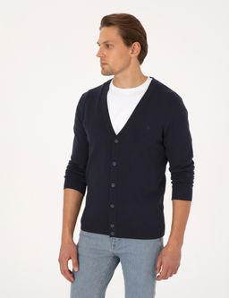 Lacivert Slim Fit Basic D__meli Triko H_rka - Pierre cardin фото 3