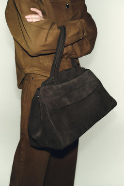 SPLIT SUEDE SHOULDER BAG - Zara фото 3