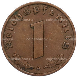 Монета 1 рейхспфенниг 1937 года A Германия