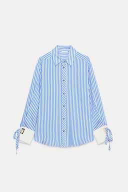 CAMISA RAYAS LAZOS / Azul / Blanco