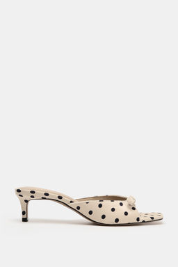 Мюли Zara с бантом в горох многоцветные