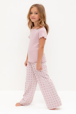 К 1636/розовый лед,морская клетка пижама для дев