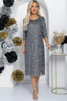 Платье Объятие ночи (серое) П11563 - Lt collection фото 8