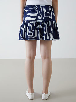 Beli Lastikli Desenli Kad?n ?ortlu Etek