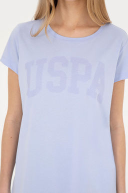 Женская синяя базовая футболка - U.s. polo assn фото 7
