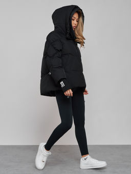 Зимняя женская куртка модная с капюшоном черного цвета 52306Ch - Holdluck фото 8