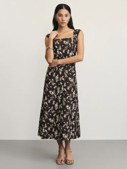 Сарафан из фактурной вискозы с принтом / Zarina  фото 2