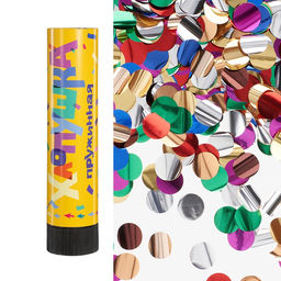 Цена за 2 шт. Хлопушка пружинная «Круги», ассорти из фольги, 20 см