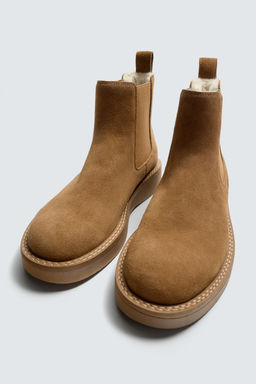 LEATHER CHELSEA BOOTS - Zara фото 5