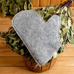 Рукавица для бани бело-серая - Добропаровъ фото 2