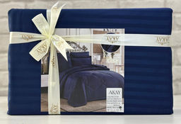 КПБ AKAY SATIN темно-синий 1,5 пвх