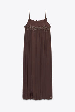 ZW COLLECTION LONG EMBROIDERED DRESS - Zara фото 15