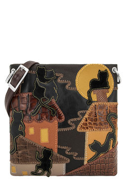 Сумка с аппликацией ДС-144-140 мокко