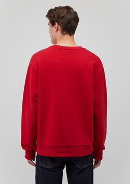 Y?lbas? Temal? K?rm?z? Sweatshirt - Mavi фото 4