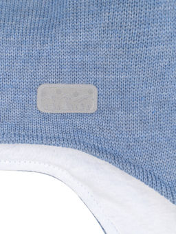 Шапка вязаная голубая Ш-108 (48-50)