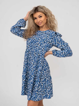 Платье женское, цвет синий голубой черный