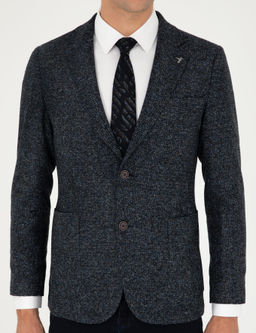 Темно-синяя приталенная куртка - Cacharel фото 6