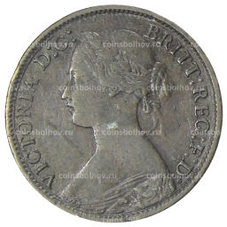 Монета 1 фартинг 1864 года Великобритания