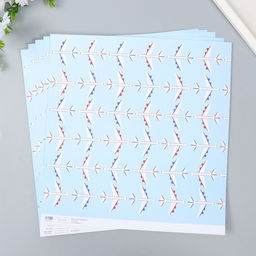 Цена за 5 шт. Бумага для скрапбукинга Арт Узор. Самолёты, 180 г/м?, 30.5?32 см