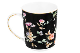 Кружка 360 мл 12*8,5*10,5 см Певчие птички на черном NEW BONE CHINA - Elan gallery фото 7