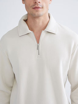 Polo Yaka Erkek Sweatshirt