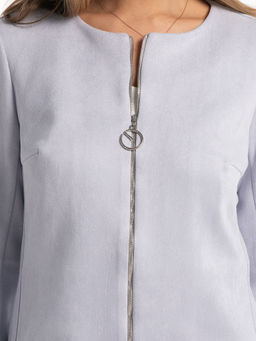 Костюм из трикотажной замши лавандовый - Odis фото 4