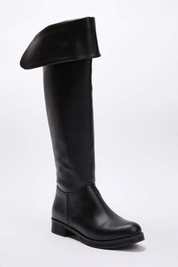 Siyah Duz Topuklu Cift Kullan?ml? Kad?n Diz Ustu Cizme TAKAW26CZ00033 - Trendyolmilla фото 3