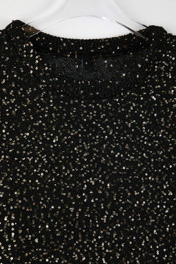 Siyah Pul Payetli Puskul Detayl? Triko Ince Bluz TWOAW26BZ00359 - Trendyolmilla фото 6