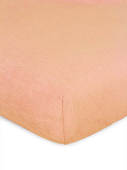 Простыня на резинке Махра - Персик 120*200*20