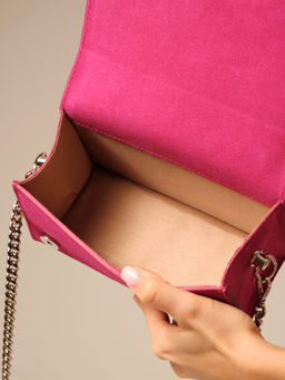 Сумка замшевая Deboro 30715 розовый тюльпан