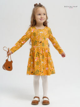 Платье Эля ежики на горчице - Sovalina фото 8