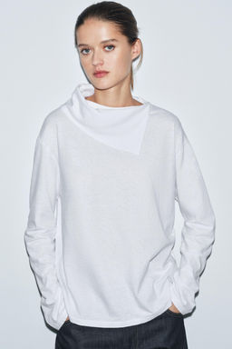 LONG SLEEVE SCARF T-SHIRT - Zara фото 2