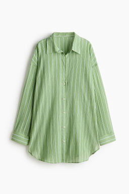 Camisa larga de algod?n