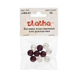Бусина Zlatka пластик JJBS-01 10 мм 5 х 10 шт №02 АССОРТИ  фото 3