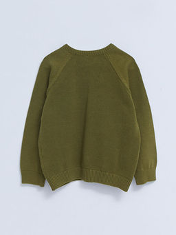 Bisiklet Yaka Kendinden Desenli Erkek Bebek Triko Kazak - Waikiki фото 2