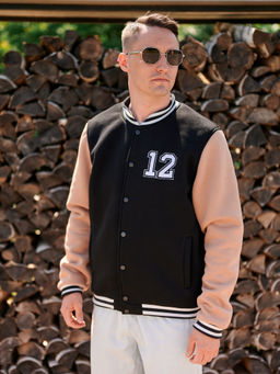 Бомбер "12" бежевый