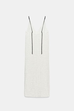 VESTIDO LENTEJUELAS ZW COLLECTION / Blanco - Zara фото 6