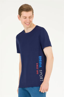 Мужская темно-синяя футболка с круглым вырезом - U.s. polo assn фото 10