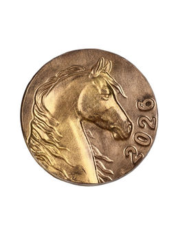 Шоколадная фигурка Медаль Лошадь 2026, кондитерская глазурь, 50 г
