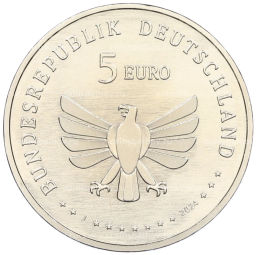 5 евро 2024 года J Германия Удивительный мир насекомых Краснохвостый шмель